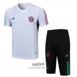 Chandal del Bayern Munich 2023-2024 Manga Corta Blanco - Pantalon Corto