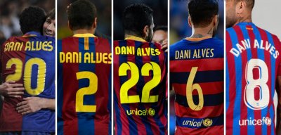 Dani Alves lucirá el número 8: el quinto número diferente en el Barça