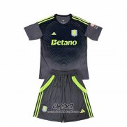Camiseta Aston Villa Portero 2025-2026 Nino Negro