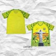 Camiseta Brasil Jesus 2025-2026 Amarillo Tailandia Blanco