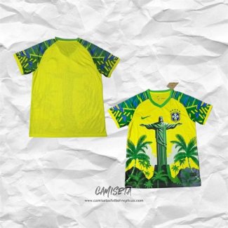 Camiseta Brasil Jesus 2025-2026 Amarillo Verde Tailandia
