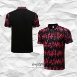 Camiseta Polo del Manchester United 2022-2023 Negro y Rojo
