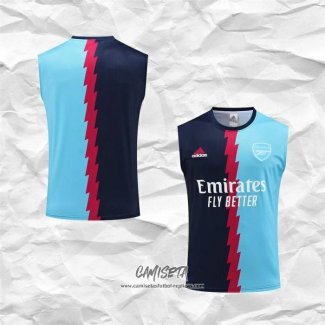 Camiseta de Entrenamiento Arsenal 2023-2024 Sin Mangas Azul
