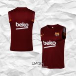 Camiseta de Entrenamiento Barcelona 2021-2022 Sin Mangas Rojo