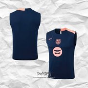 Camiseta de Entrenamiento Barcelona 2025-2026 Sin Mangas Azul Rosa