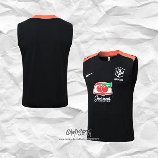 Camiseta de Entrenamiento Brasil 2025-2026 Sin Mangas Negro