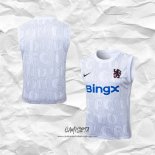 Camiseta de Entrenamiento Chelsea 2025-2026 Sin Mangas Blanco Gris