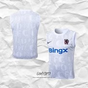 Camiseta de Entrenamiento Chelsea 2025-2026 Sin Mangas Blanco Gris