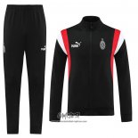 Chandal de Chaqueta del AC Milan 2023-2024 Negro