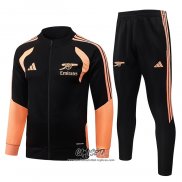 Chandal de Chaqueta del Arsenal 2026-2027 Negro Naranja