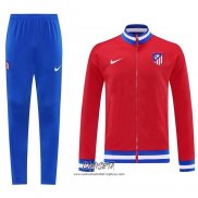 Chandal de Chaqueta del Atletico Madrid 2025-2026 Blanco Rojo