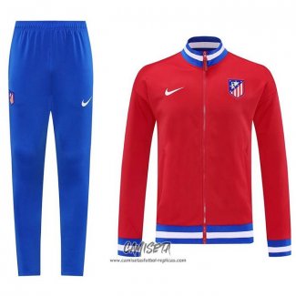 Chandal de Chaqueta del Atletico Madrid 2025-2026 Blanco Rojo