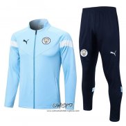 Chandal de Chaqueta del Manchester City 2022-2023 Azul Claro