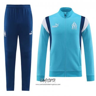 Chandal de Chaqueta del Olympique Marsella 2023-2024 Nino Azul