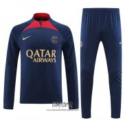 Chandal de Sudadera del Paris Saint-Germain 2023-2024 Azul