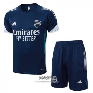 Chandal del Arsenal 2025-2026 Manga Corta Azul Gris - Pantalon Corto
