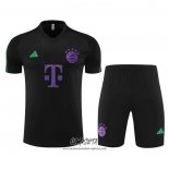 Chandal del Bayern Munich 2023-2024 Manga Corta Negro - Pantalon Corto