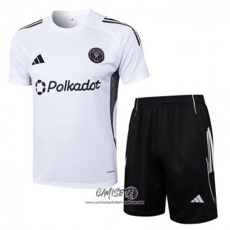 Chandal del Inter Miami 2025-2026 Manga Corta Blanco - Pantalon Corto