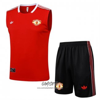 Chandal del Manchester United 2025-2026 Sin Mangas Rojo
