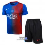 Chandal del Paris Saint-Germain 2025-2026 Manga Corta Azul Rojo - Pantalon Corto