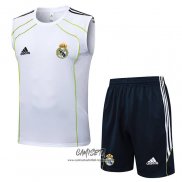 Chandal del Real Madrid 2025-2026 Sin Mangas Blanco Verde