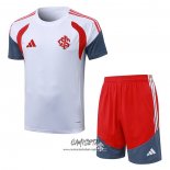 Chandal del SC Internacional 2026-2027 Manga Corta Blanco - Pantalon Corto