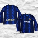 Primera Camiseta Inter Milan 2021-2022 Manga Larga