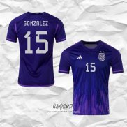 Segunda Camiseta Argentina Jugador Gonzalez 2022