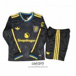 Tercera Camiseta Manchester United 2025-2026 Nino Manga Larga