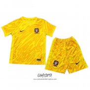 Camiseta Portugal Portero 2024 Nino Amarillo