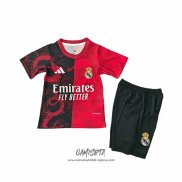 Camiseta Real Madrid Dragon 2025-2026 Nino Rojo