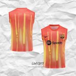 Camiseta de Entrenamiento Barcelona 2023-2024 Sin Mangas Naranja