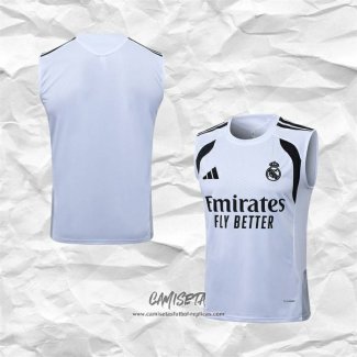 Camiseta de Entrenamiento Real Madrid 2025-2026 Sin Mangas Blanco