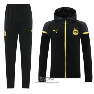 Chandal con Capucha del Borussia Dortmund 2024-2025 Negro