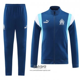 Chandal de Chaqueta del Olympique Marsella 2023-2024 Nino Azul