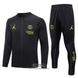 Chandal de Chaqueta del Paris Saint-Germain Jordan 2023-2024 Nino Negro