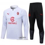 Chandal de Sudadera del AC Milan 2023-2024 Blanco