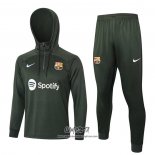 Chandal de Sudadera del Barcelona 2023-2024 Nino Verde Oscuro