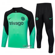 Chandal de Sudadera del Chelsea 2023-2024 Verde