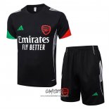 Chandal del Arsenal 2025-2026 Manga Corta Negro - Pantalon Corto