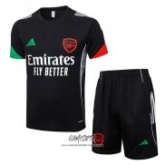 Chandal del Arsenal 2025-2026 Manga Corta Negro - Pantalon Corto