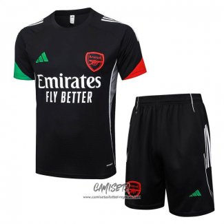 Chandal del Arsenal 2025-2026 Manga Corta Negro - Pantalon Corto