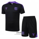 Chandal del Barcelona 2025-2026 Manga Corta Negro - Pantalon Corto