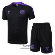 Chandal del Barcelona 2025-2026 Manga Corta Negro - Pantalon Corto