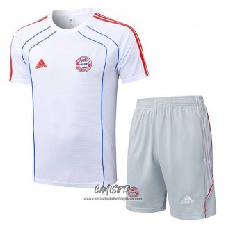 Chandal del Bayern Munich 2025-2026 Manga Corta Blanco - Pantalon Corto