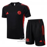 Chandal del Bayern Munich 2025-2026 Manga Corta Negro - Pantalon Corto