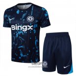 Chandal del Chelsea 2024-2025 Manga Corta Azul - Pantalon Corto