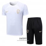 Chandal del Corinthians 2023-2024 Manga Corta Blanco - Pantalon Corto