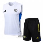 Chandal del Manchester United 2025-2026 Sin Mangas Blanco