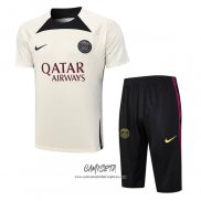 Chandal del Paris Saint-Germain 2023-2024 Manga Corta Albaricoque - Pantalon Corto